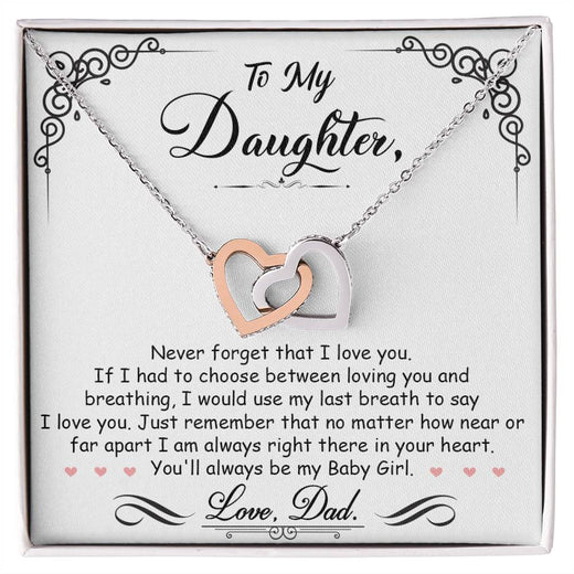 My Baby Girl - Interlocking Heart Necklace
