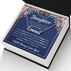 TO MY DAUGHTER BRAVER NAME NECKLACE GIFT SET