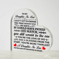 TO MY DAUGHTER IN LAW HONOR HEART ACRYLIC PLAQUE