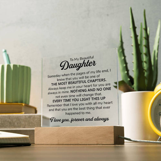 TO MY DAUGHTER CHAPTERS SQUARE PLAQUE