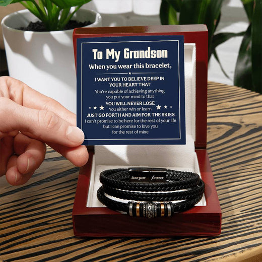 Love You Forever To My Grandson Bracelet Will Never Lose