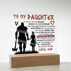 TO MY DAUGHTER VIKING SQUARE ACRYLIC PLAQUE