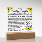 TO MY DAUGHTER SQUARE ACRYLIC PLAQUE