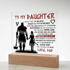 TO MY DAUGHTER VIKING SQUARE ACRYLIC PLAQUE