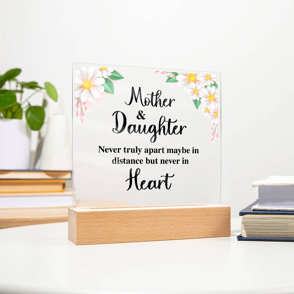 TO MY DAUGHTER DISTANCE SQUARE ACRYLIC PLAQUE